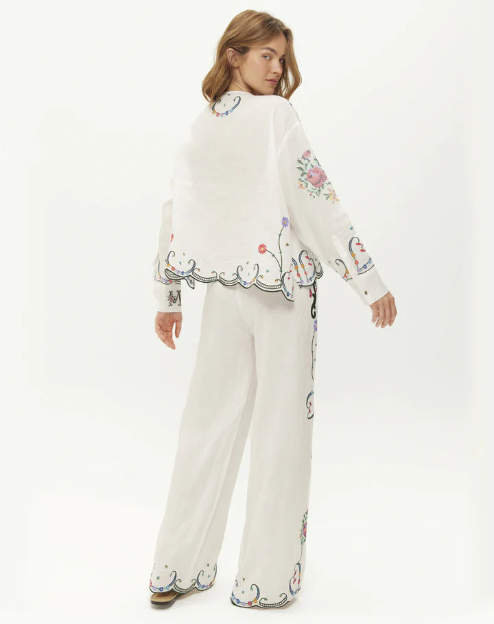Me369 Alex Wide Pants in Linen Kisses