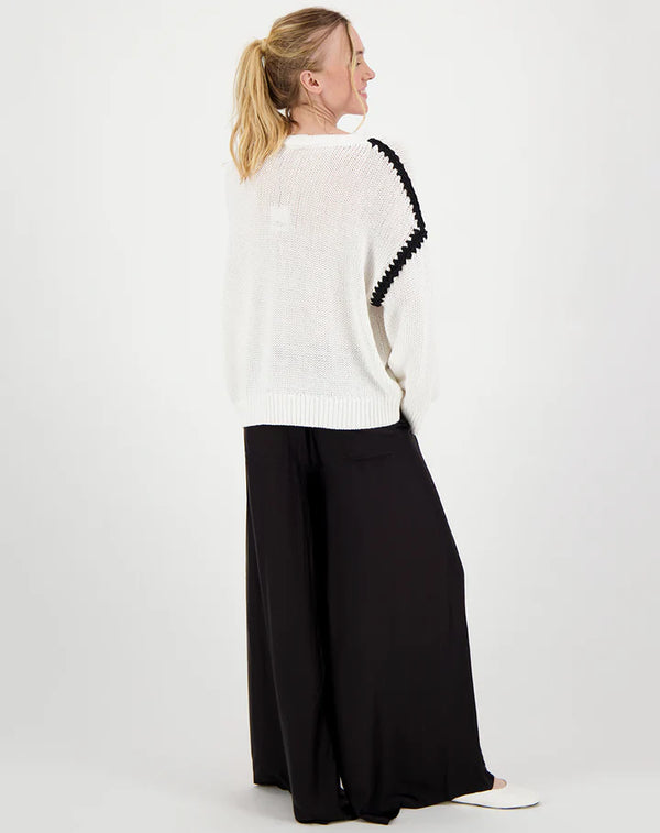 Me369- Annie Wide Leg Pant in Black