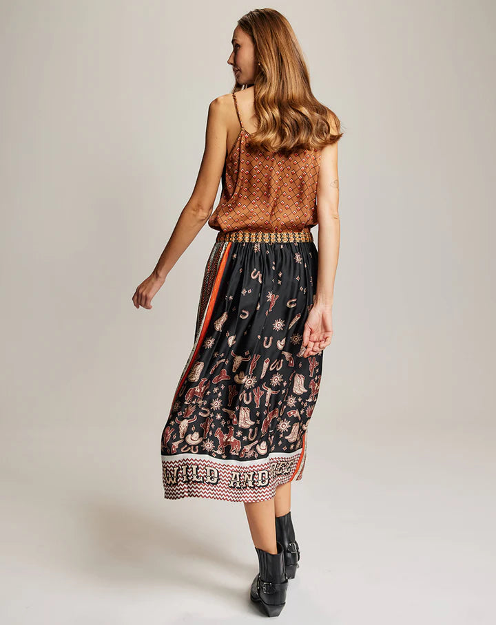Me369 - Vanessa Midi Skirt in Rodeo