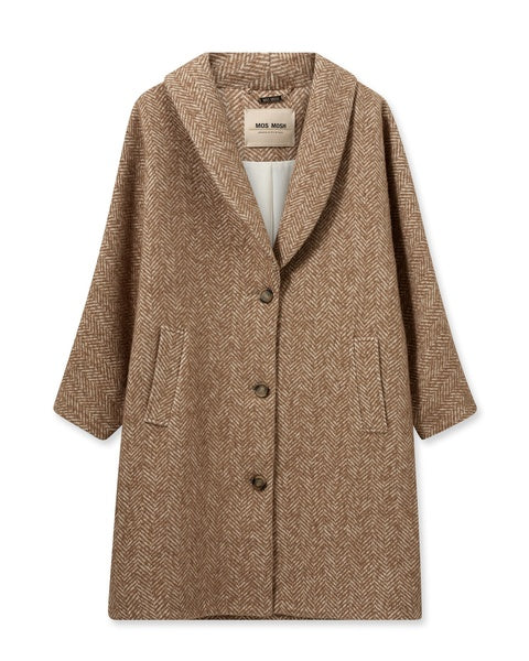 mos mosh adelaide herringbone coat tannin evalucia boutique perth scotland