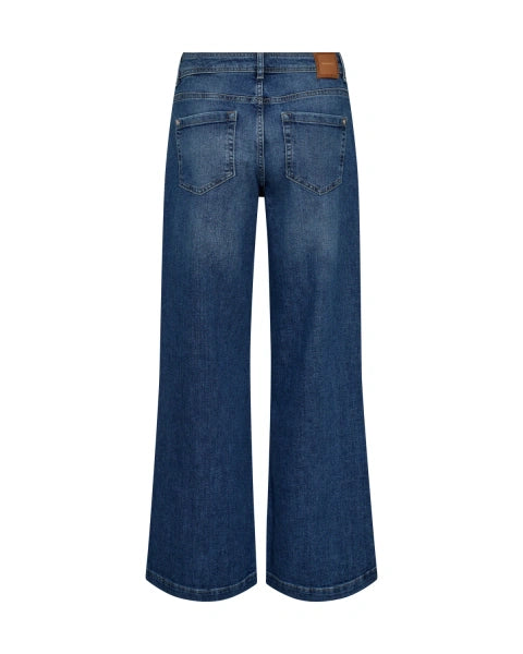 Mos Mosh Dara Deco Jeans in Mid Blue - 172470