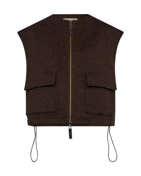 Mos Mosh Elise Losia Wool Vest in Delicioso - 173970