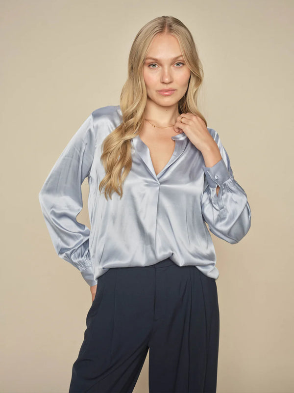 mosmosh efa satin blouse celestial blue evalucia boutique perth scotland