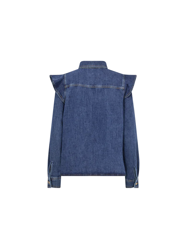 Mos Mosh Irina Denim Shirt in Dark Blue - 178710