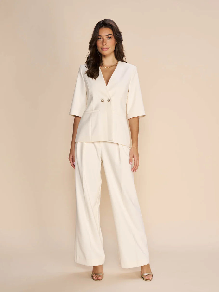Mos Mosh Kay Carli Trousers-Long-Ecru-160290