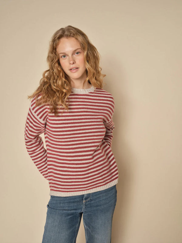 mos mosh khai stripe knit garnet evalucia boutique perth scotland