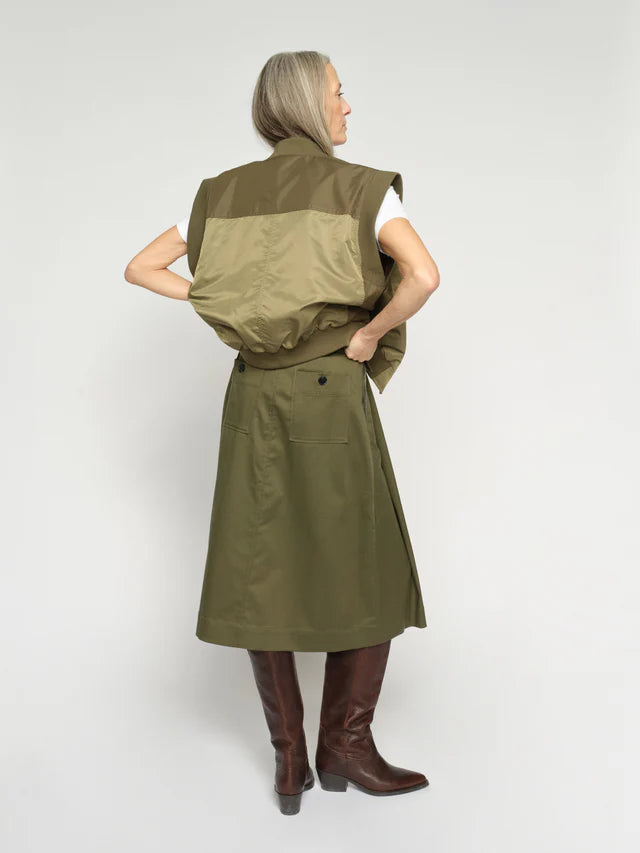 Mos Mosh Koda Billie Skirt in Olive Night - 176560
