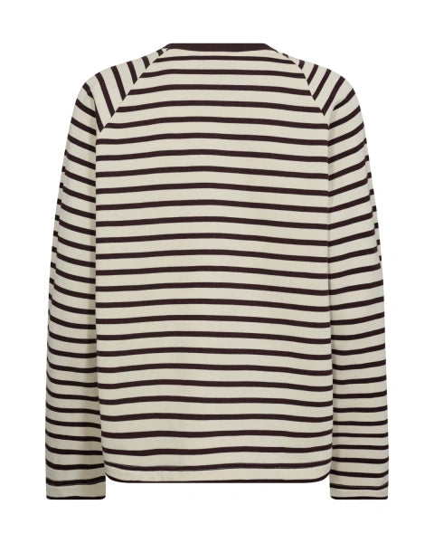 Mos Mosh Lidy O-L-S Sweatshirt in Fudge - 172670