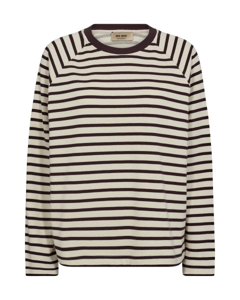 Mos Mosh Lidy O-L-S Sweatshirt in Fudge - 172670