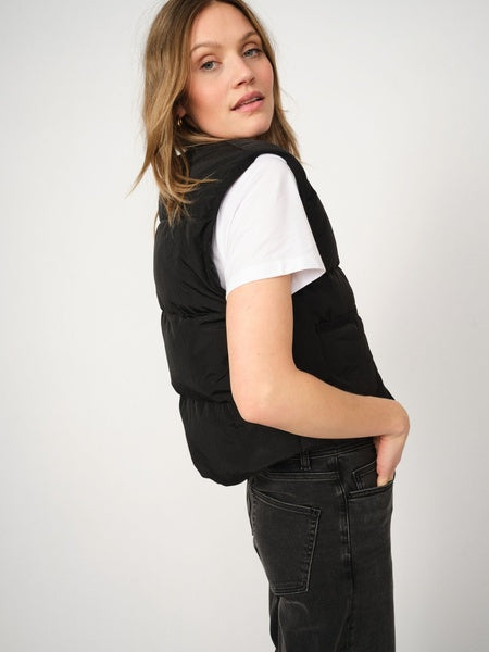 Mos Mosh Manja Down Vest in Black- 171750