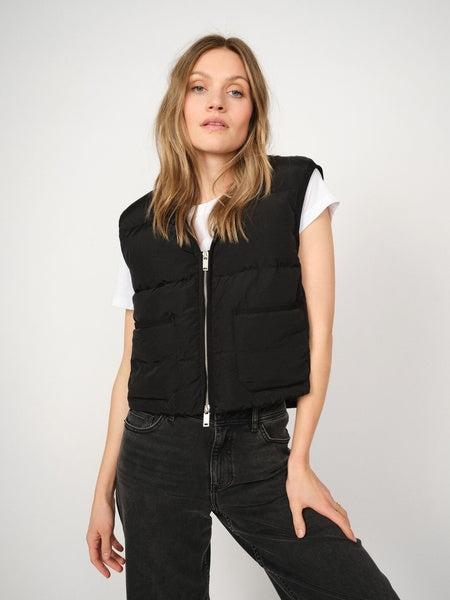 Mos Mosh Manja Down Vest in Black- 171750