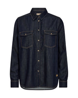 Mos Mosh Natalie Denim Shirt in Dark Blue - 174670