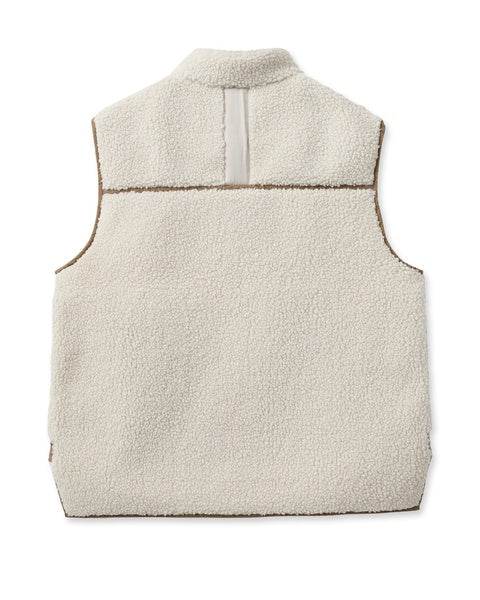 Mos Mosh Rowe Teddy Wasitcoat in Ecru - 165230