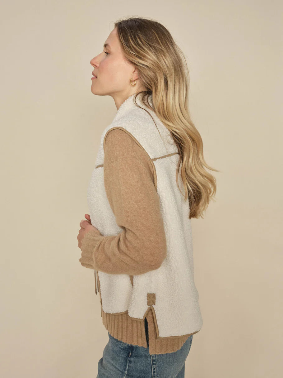 Mos Mosh Rowe Teddy Wasitcoat in Ecru - 165230