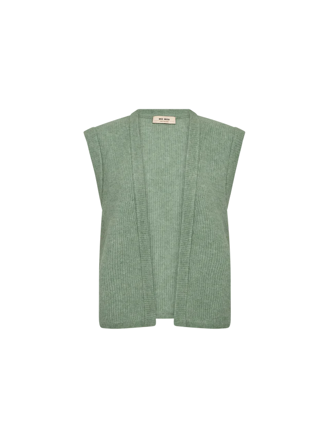 Mos Mosh Thora Knit Vest in Turf Green - 177540