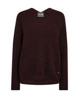 Mos Mosh Thora V-Neck Knit in Fudge - 153900