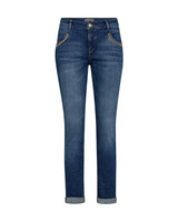 Mos Mosh Naomi Ricamo Jeans in Mid Blue - 172430