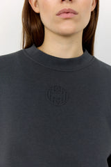 Levete Room Nuka Sweatshirt Top in Dark Grey  - 101123