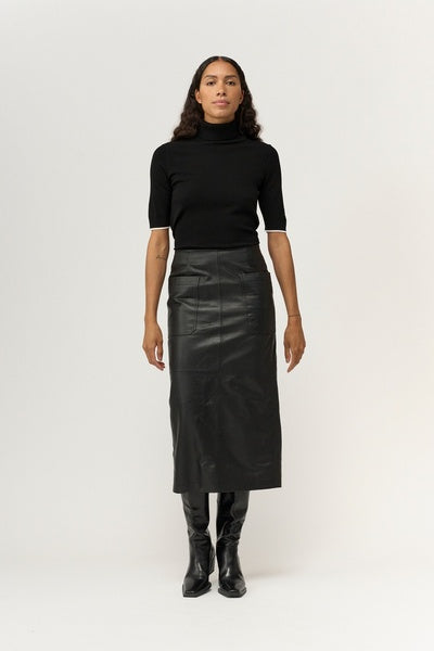 pieszak melanie leather skirt black evalucia boutique perth scotland