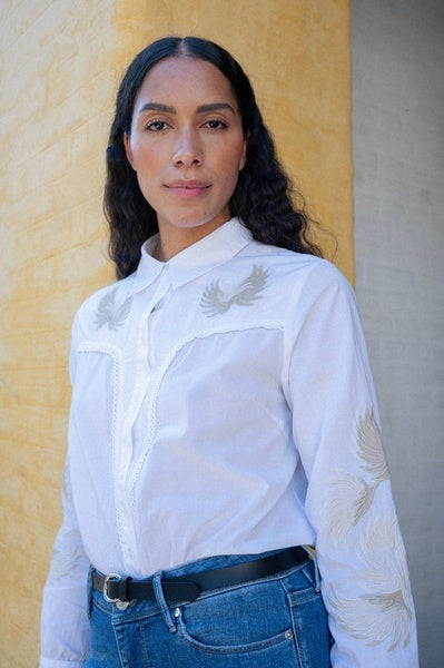 Pieszak Victoria Whitney Shirt-Optical White-J234694