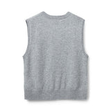 Sofie Schnoor Knitted Tank Top-Grey Melange-SNOS551