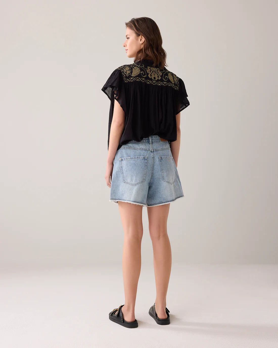 Summum Woman Vintage Blue Denim Shorts 4s2792-5169