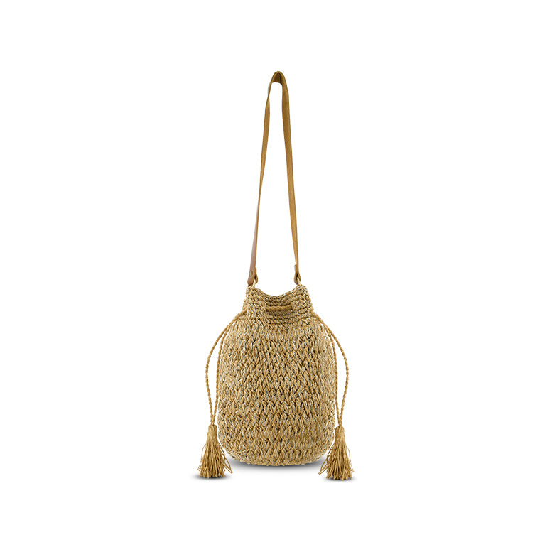 Summam Woman Glam Crochet Bag in Peanut Gold - 8s1032-8569