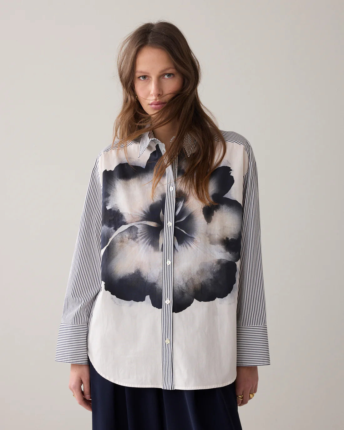 Summum Woman Big Flower Cotton Blouse - 2s3451-12375