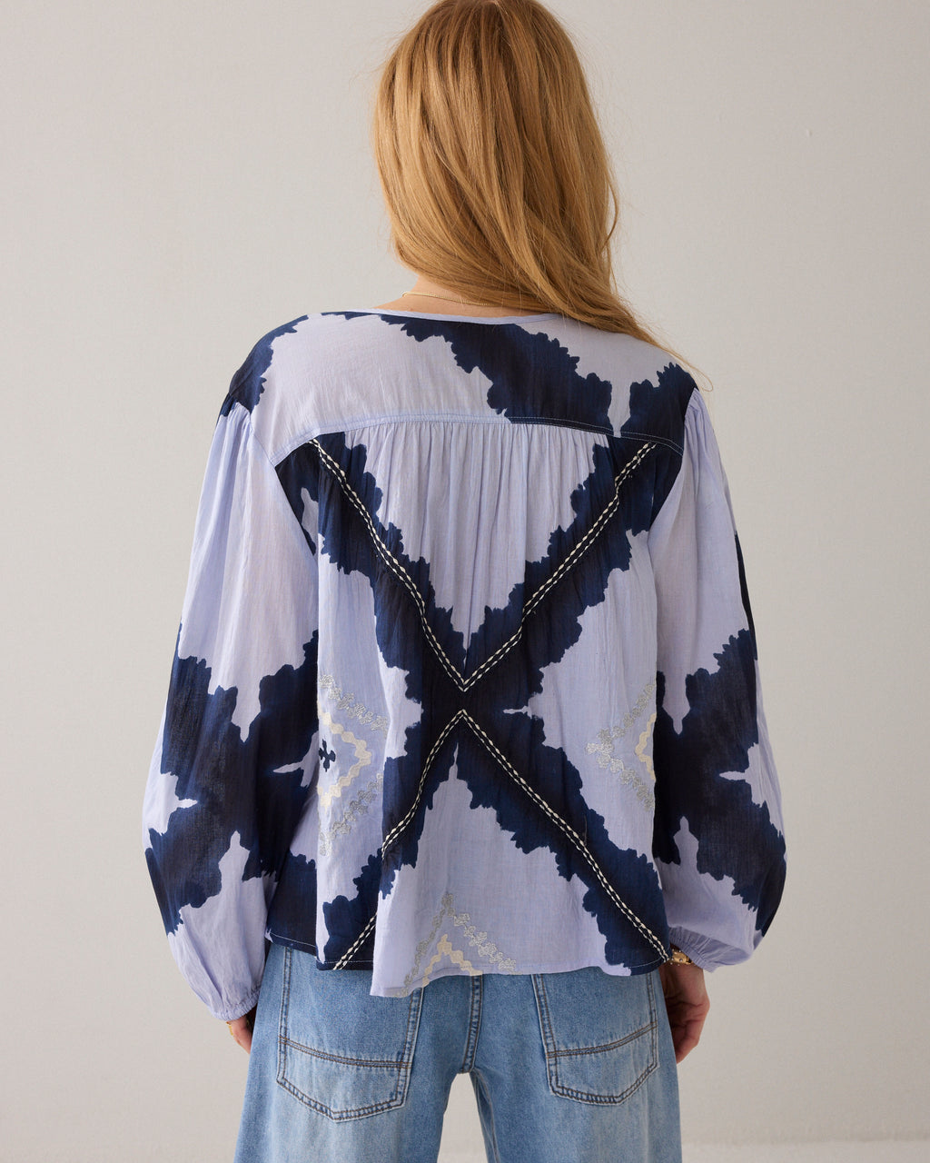 Summum Woman Tie-Dye Top in Cotton Voile - 2s3417-12423