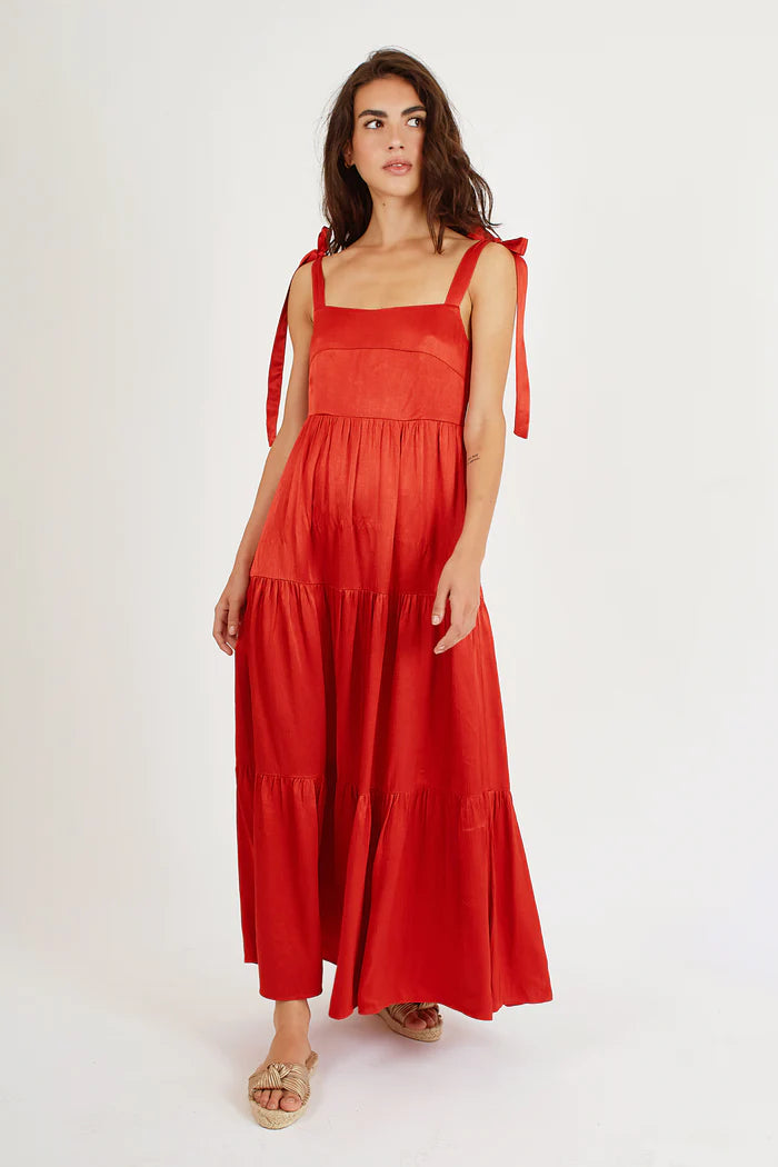 traffic people breathless lily dress rust red evalucia boutique perth scotland