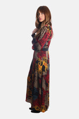 Traffic People Into My Arms Vice Dress-Red Florals-IMA12552009
