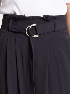 French Connection Vinnie D.Ring Belted Trouser in Navy - 74ZAE