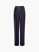 French Connection Vinnie D.Ring Belted Trouser in Navy - 74ZAE