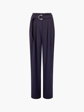French Connection Vinnie D.Ring Belted Trouser in Navy - 74ZAE