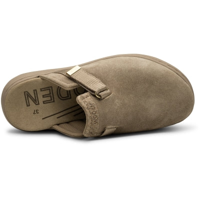 Woden Vega Clog Suede-Sliver Mink
