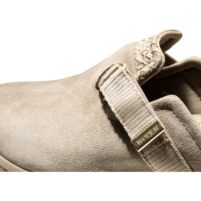 Woden Vega Clog Suede-Sliver Mink