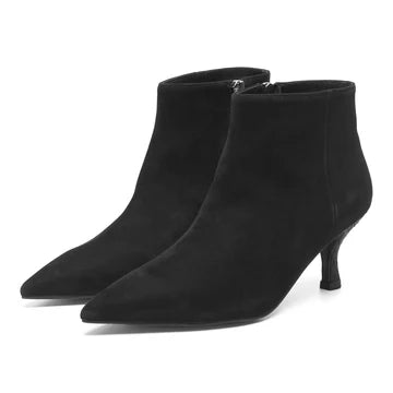 Woden Vera S Ankle Boots in Black - WS146