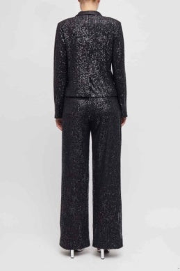 French Connection Alindava Sequin Suit Trousers-Black-74TNG