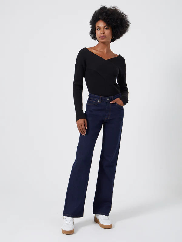 French Connection Conscious Stretch Wide Leg Jean-Clean Indigo-74PZH