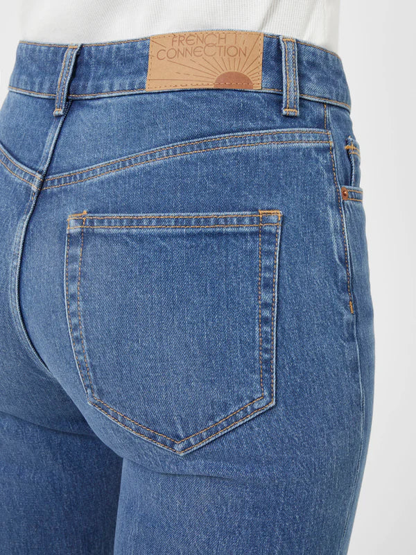 French Connection Kalypso Comfort Kick Flare Jeans-Mid Indigo-74TAL