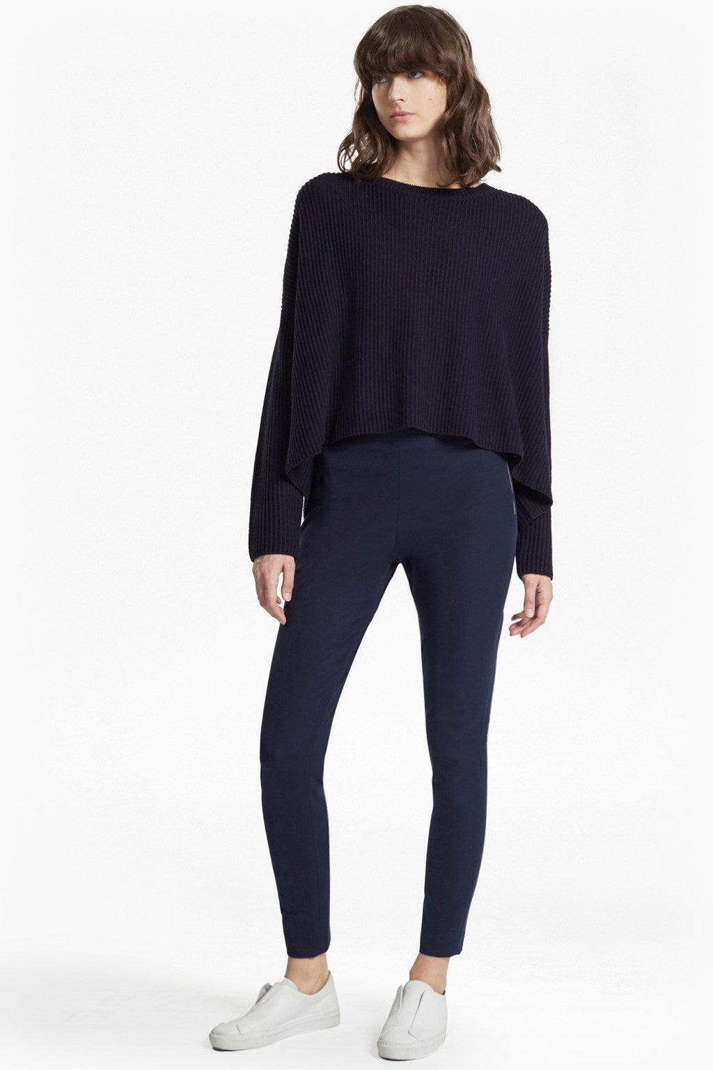 french connection street skinny twill utility blue side contrast zip