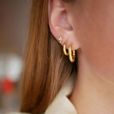 enaeml copenhagen hali hoops earrings gold plated