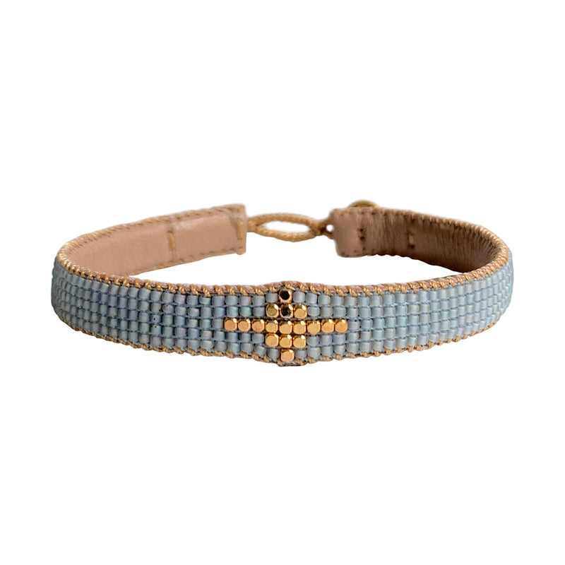 ibu jewels diamond bracelet leather soft blue