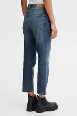 Ichi Twiggy Cropped Jeans-Medium Blue-20110967
