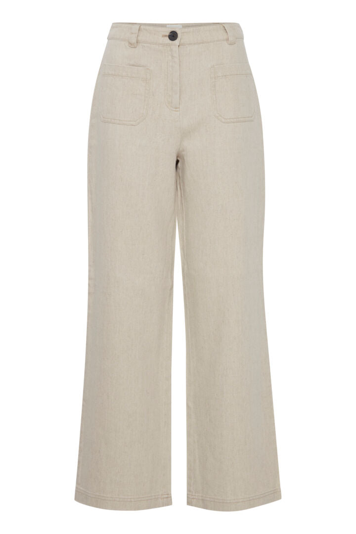 Atelier Rêve Kunis Trouser-Sand Melange-20119220