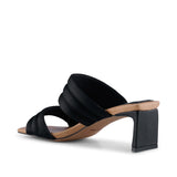 Shoe The Bear Sylvi Satin Textured Heel-Black